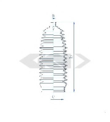 Пыльник рулевой рейки GKN-SPIDAN 84148