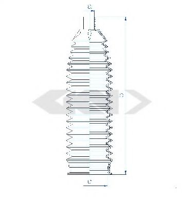 Пыльник рулевой рейки GKN-SPIDAN 84172