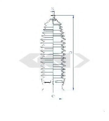 Пыльник рулевой рейки GKN-SPIDAN 84173