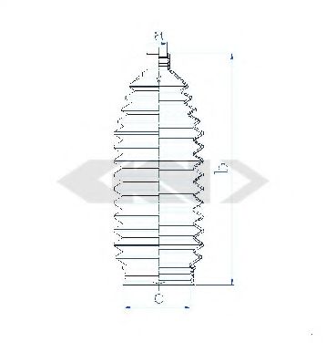 Пыльник рулевой рейки GKN-SPIDAN 84187