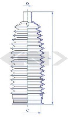 Пыльник рулевой рейки GKN-SPIDAN 84243
