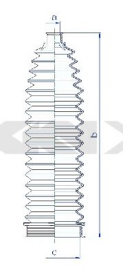 Пыльник рулевой рейки GKN-SPIDAN 84249