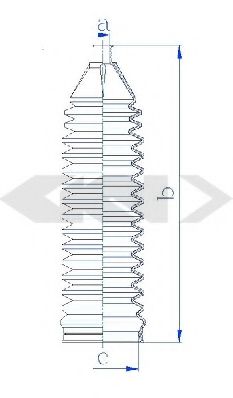 Пыльник рулевой рейки GKN-SPIDAN 84252