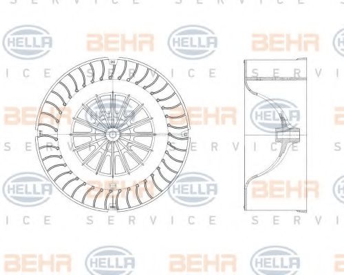 Вентилятор салона BEHR/HELLA 8EW 009 157-191