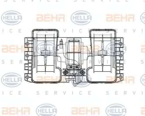Вентилятор салона BEHR/HELLA 8EW 009 158-151