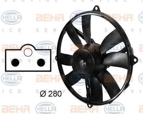 Вентилятор радиатора кондиционера BEHR/HELLA 8EW 009 158-761