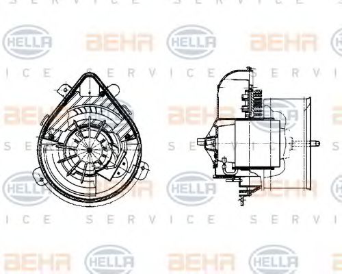 Вентилятор салона BEHR/HELLA 8EW 009 159-271