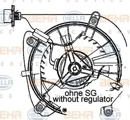 Вентилятор салона BEHR/HELLA 8EW 009 159-461
