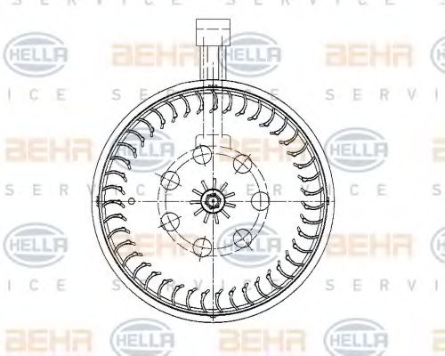 Вентилятор салона BEHR/HELLA 8EW 009 159-591