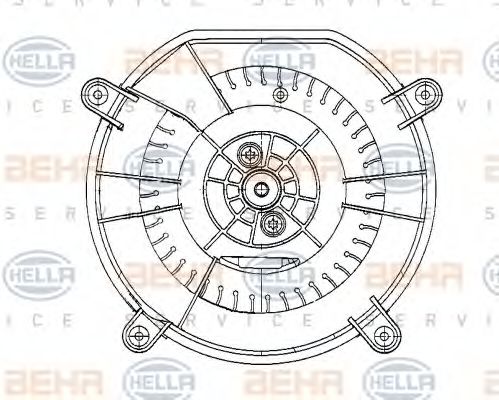 Вентилятор салона BEHR/HELLA 8EW 009 159-601