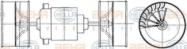 Вентилятор салона BEHR/HELLA 8EW 009 160-021