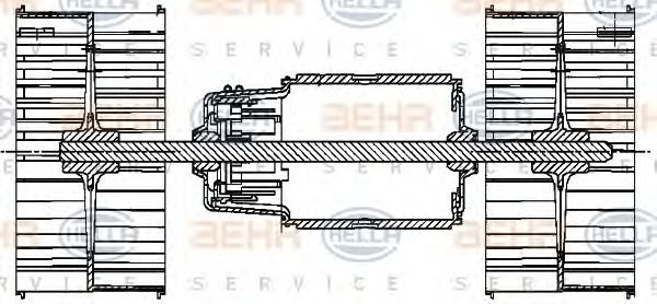 Вентилятор салона BEHR/HELLA 8EW 351 024-481
