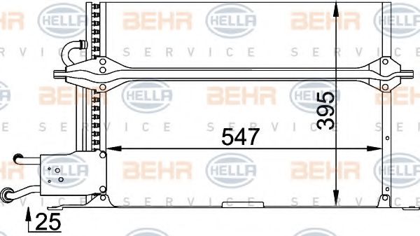 Радиатор кондиционера BEHR/HELLA 8FC 351 035-291