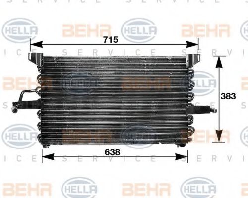 Радиатор кондиционера behrhella 8FC 351 035-331