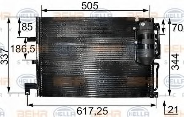 Радиатор кондиционера behrhella 8FC 351 036-071