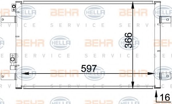 Радиатор кондиционера BEHR/HELLA 8FC 351 036-111