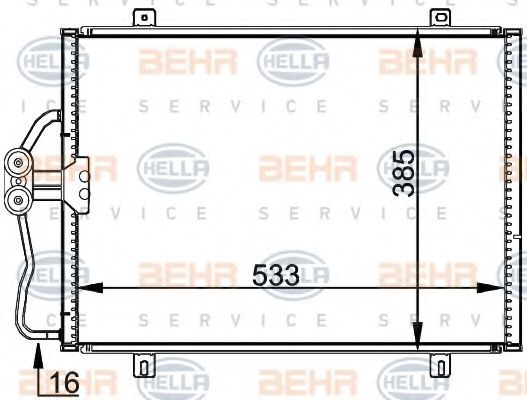 Радиатор кондиционера BEHR/HELLA 8FC 351 036-191