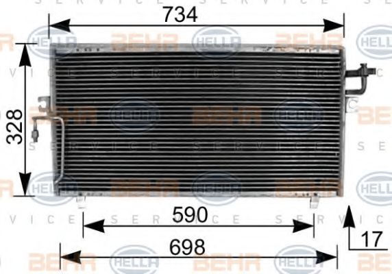 Радиатор кондиционера behrhella 8FC 351 036-511