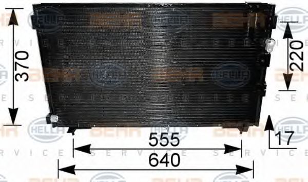 Радиатор кондиционера behrhella 8FC 351 036-611