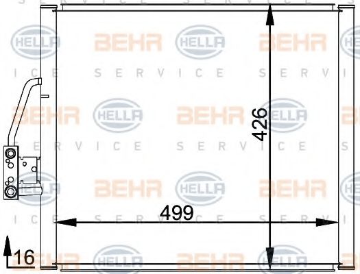 Радиатор кондиционера BEHR/HELLA 8FC 351 037-051