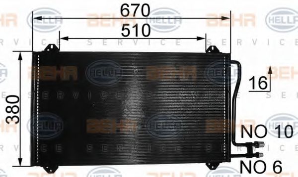 Радиатор кондиционера BEHR/HELLA 8FC 351 037-161