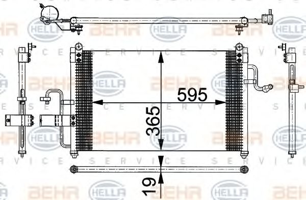 Радиатор кондиционера BEHR/HELLA 8FC 351 037-231