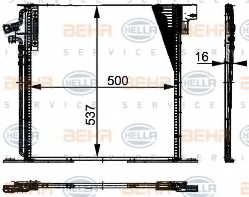 Радиатор кондиционера BEHR/HELLA 8FC 351 037-341
