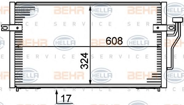 Радиатор кондиционера BEHR/HELLA 8FC 351 037-351