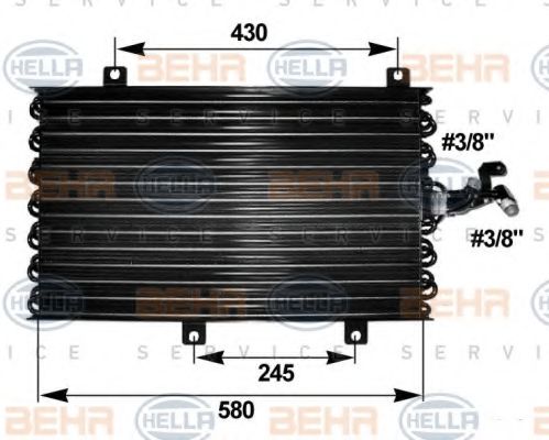 Радиатор кондиционера behrhella 8FC 351 038-671