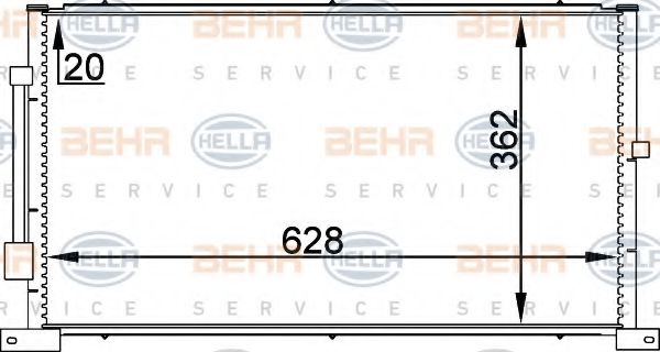 Радиатор кондиционера BEHR/HELLA 8FC 351 038-714