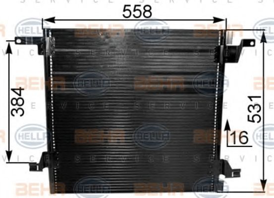 Радиатор кондиционера BEHR/HELLA 8FC 351 038-721