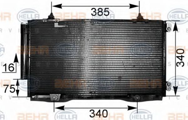 Радиатор кондиционера BEHR/HELLA 8FC 351 038-741