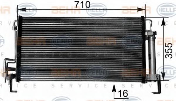 Радиатор кондиционера BEHR/HELLA 8FC 351 038-791