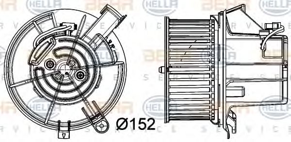 Вентилятор салона BEHR/HELLA 8EW 351 040-301
