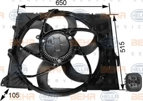 Вентилятор охлаждения двигателя BEHR/HELLA 8EW 351 043-251