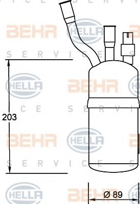 Осушитель кондиционера BEHR/HELLA 8FT 351 192-321