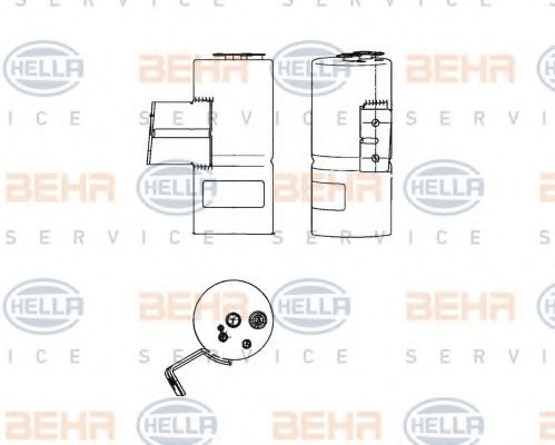 Осушитель кондиционера BEHR/HELLA 8FT 351 198-501