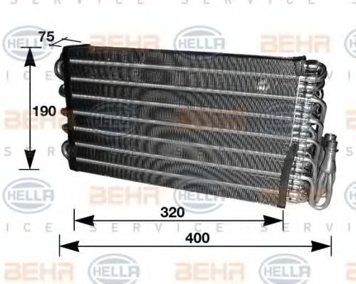 Испаритель кондиционера behrhella 8FV 351 210-611