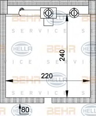 Испаритель кондиционера BEHR/HELLA 8FV 351 211-071