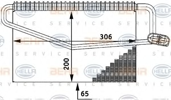 Испаритель кондиционера BEHR/HELLA 8FV 351 211-281