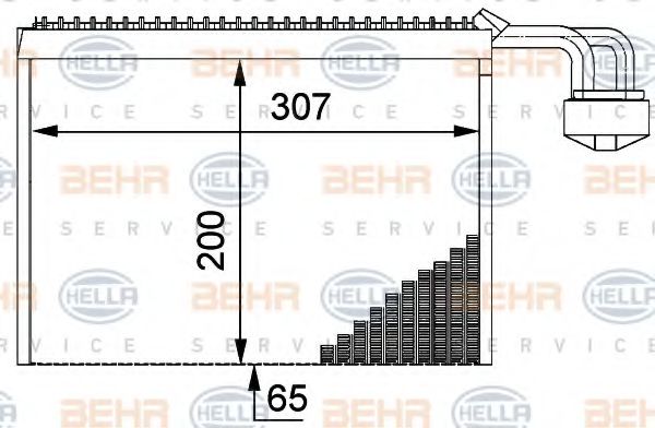 Испаритель кондиционера BEHR/HELLA 8FV 351 211-711