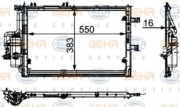 Радиатор кондиционера BEHR/HELLA 8FC 351 300-621