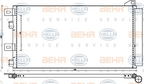 Радиатор кондиционера BEHR/HELLA 8FC 351 300-641