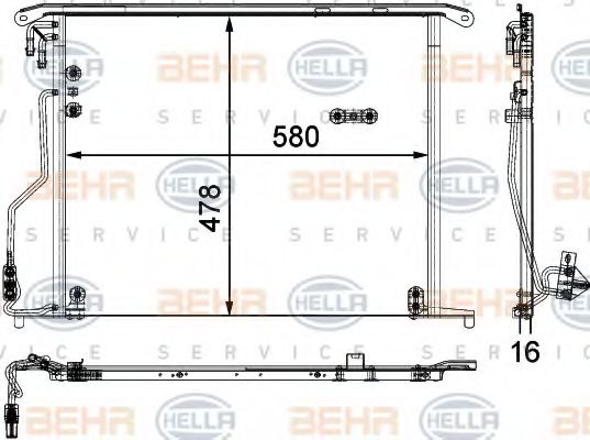 Радиатор кондиционера BEHR/HELLA 8FC 351 301-174