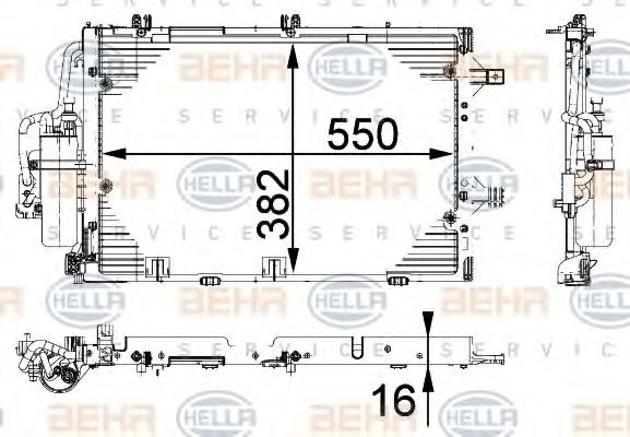 Радиатор кондиционера BEHR/HELLA 8FC 351 301-194