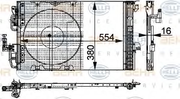 Радиатор кондиционера BEHR/HELLA 8FC 351 301-221