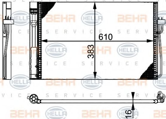 Радиатор кондиционера BEHR/HELLA 8FC 351 301-331