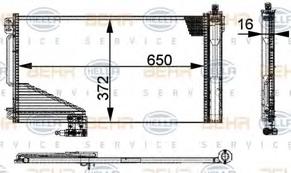 Радиатор кондиционера BEHR/HELLA 8FC 351 301-354