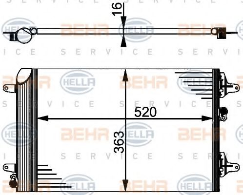 Радиатор кондиционера BEHR/HELLA 8FC 351 301-524