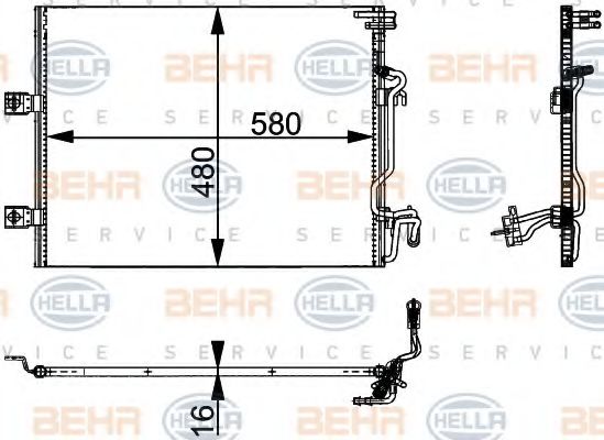 Радиатор кондиционера BEHR/HELLA 8FC 351 301-611